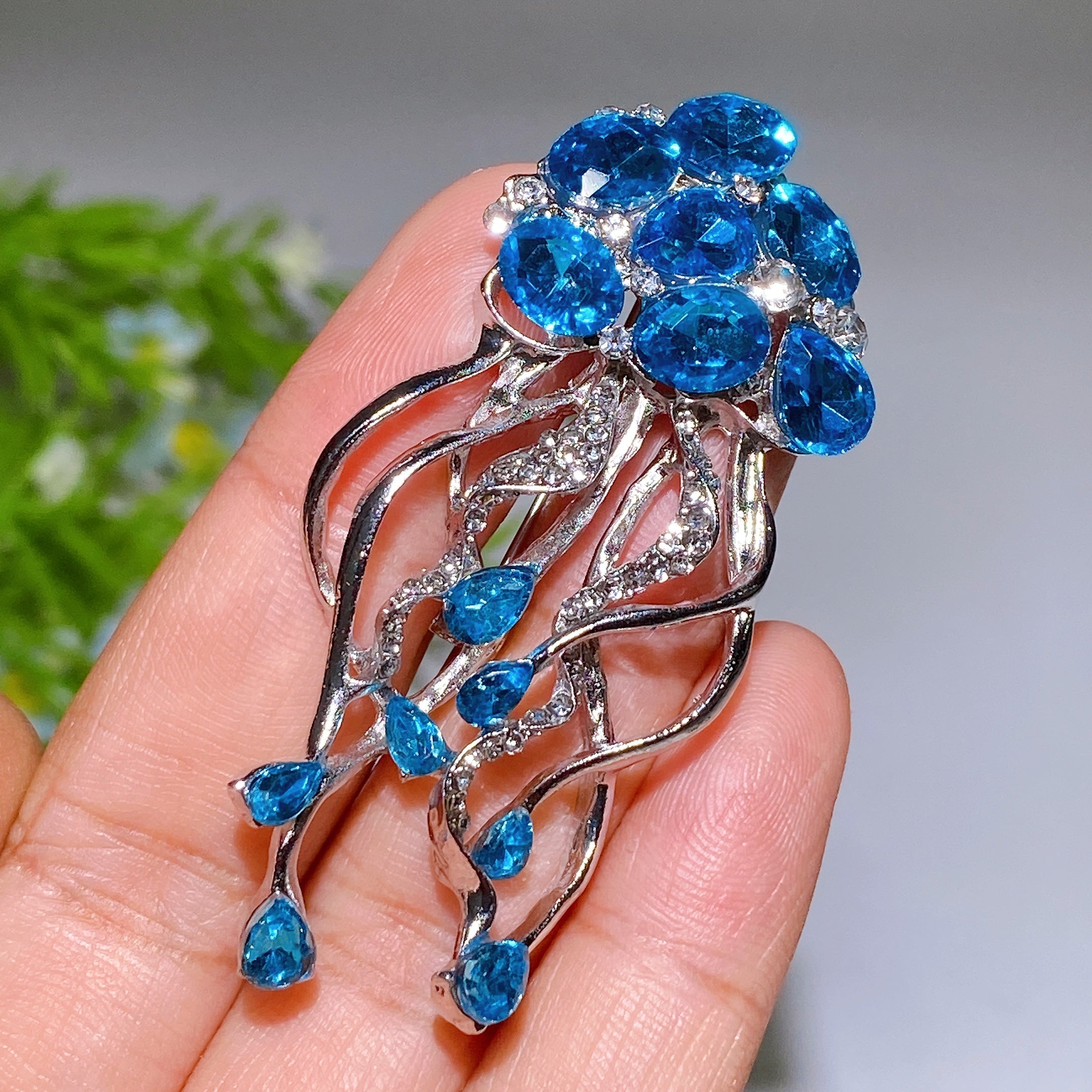 Crystal Healing Brooch 30-92mm Healing Crystal Pin