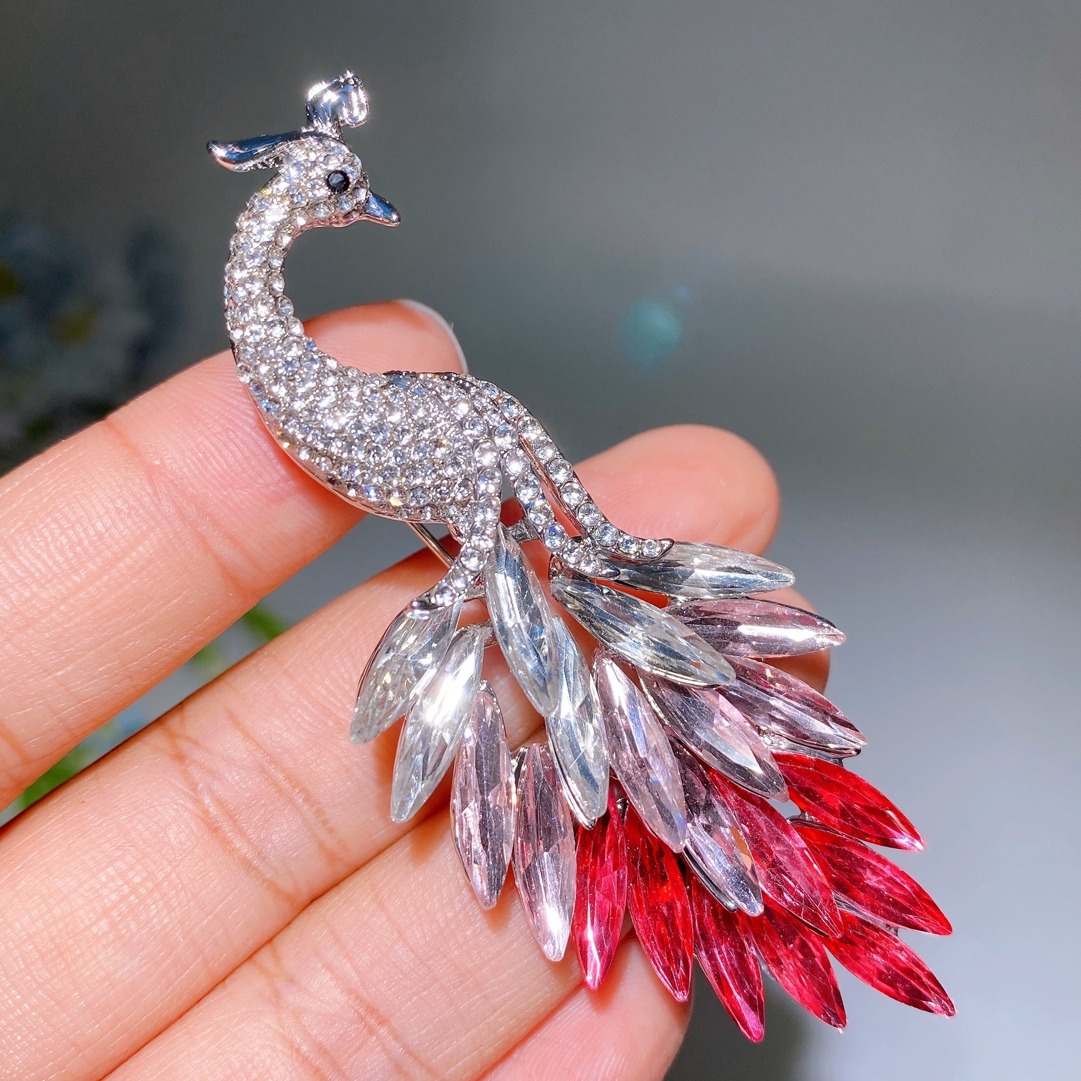 Crystal Healing Brooch 30-92mm Healing Crystal Pin