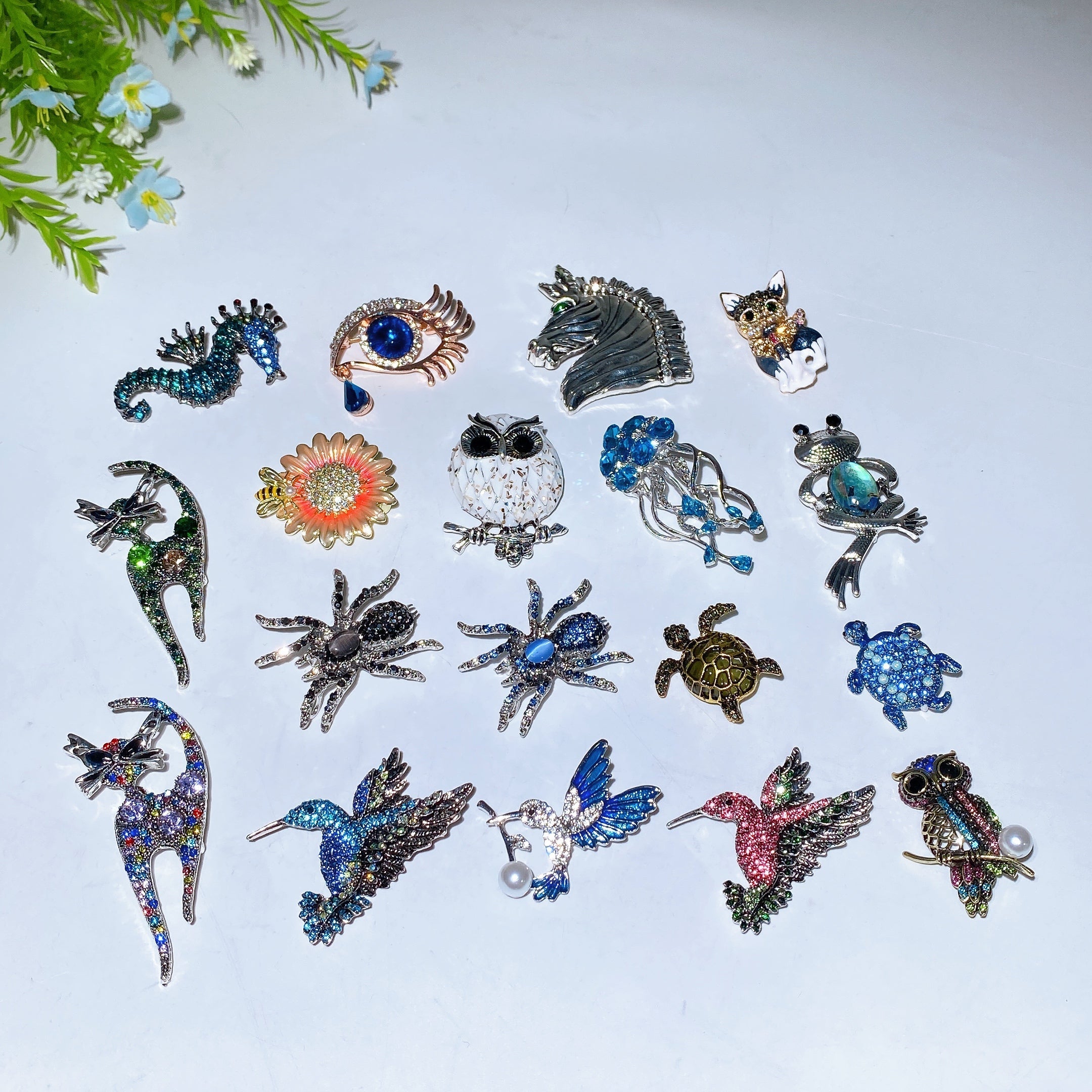 Crystal Healing Brooch 30-92mm Healing Crystal Pin