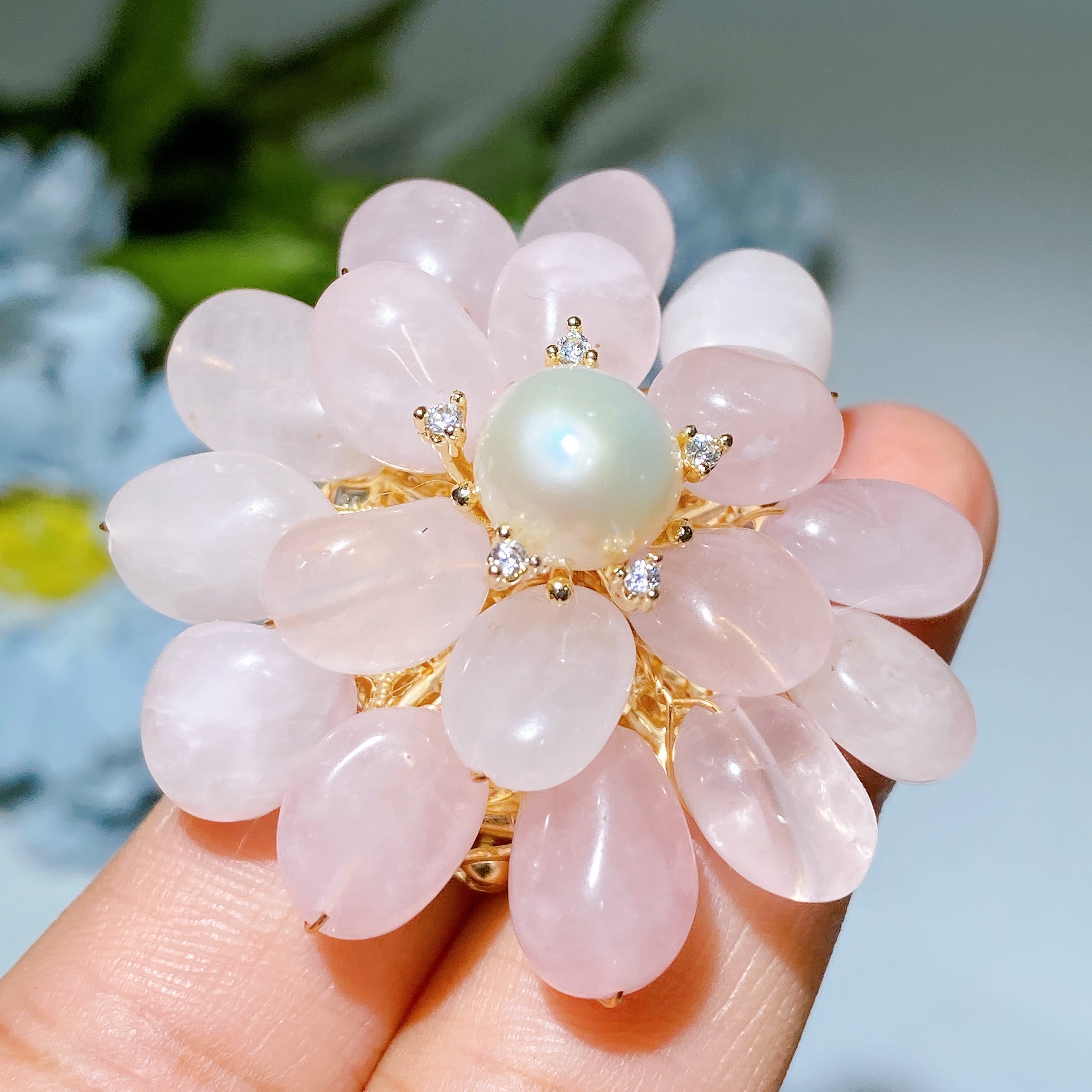 Crystal Healing Brooch 30-92mm Healing Crystal Pin