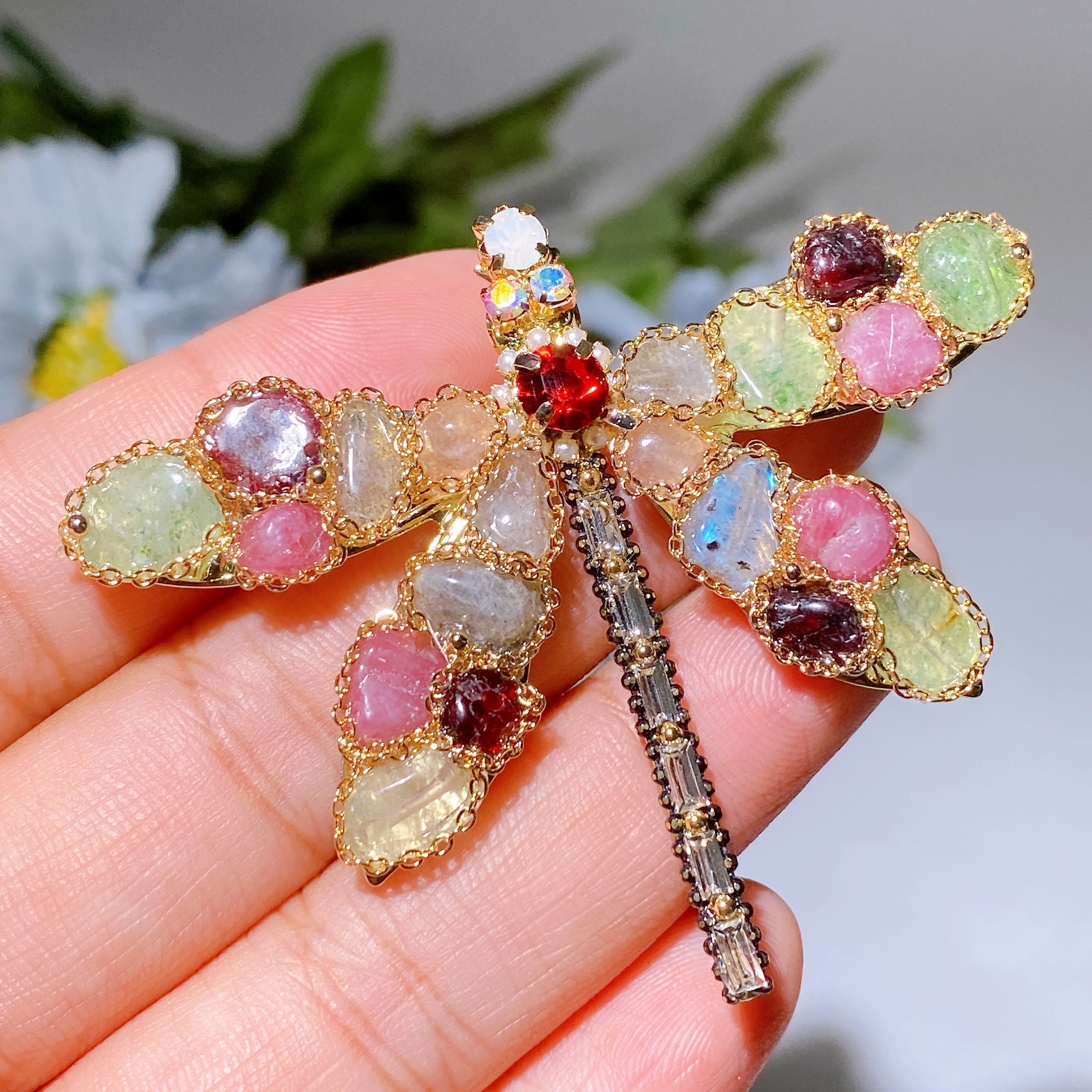 Crystal Healing Brooch 30-92mm Healing Crystal Pin