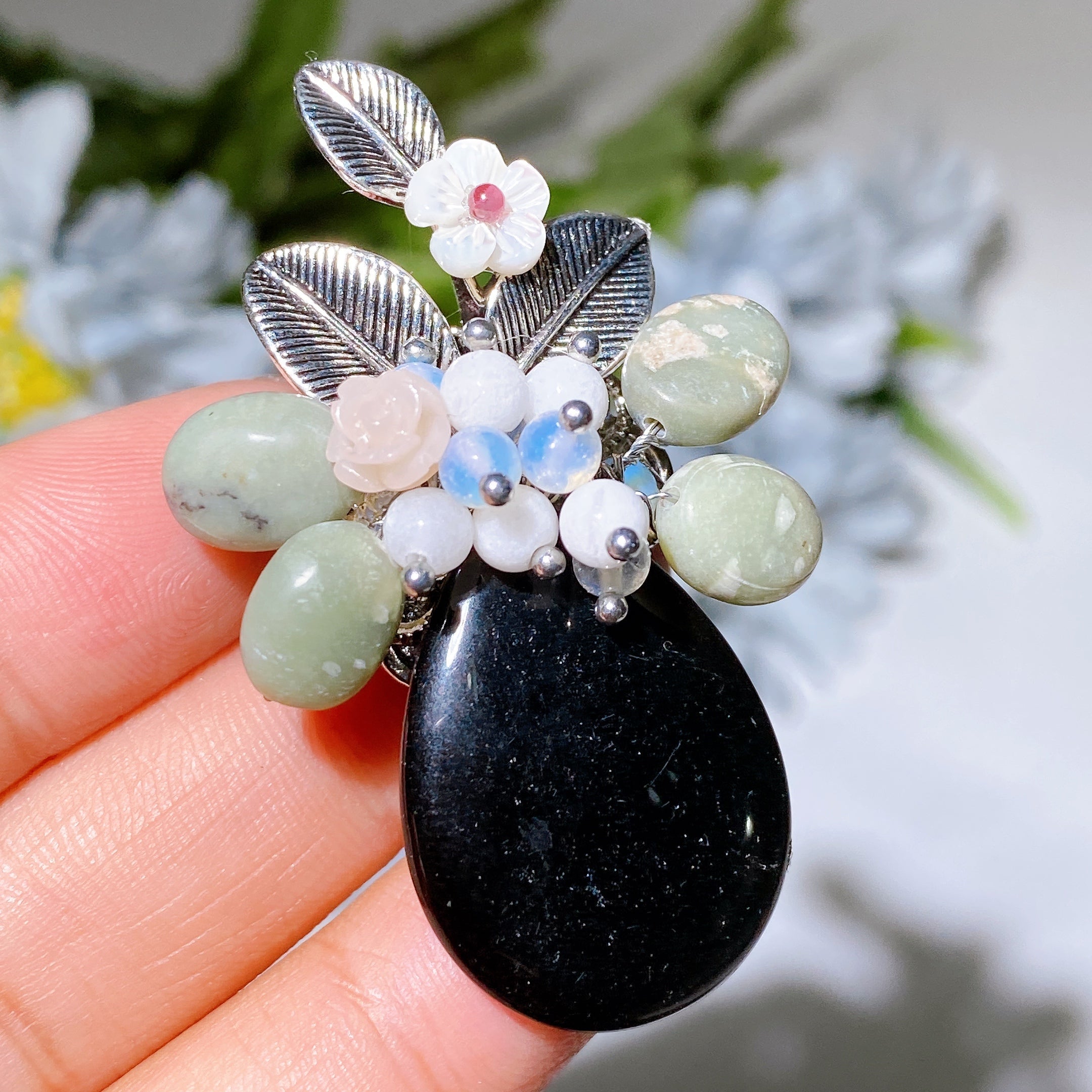 Crystal Healing Brooch 30-92mm Healing Crystal Pin