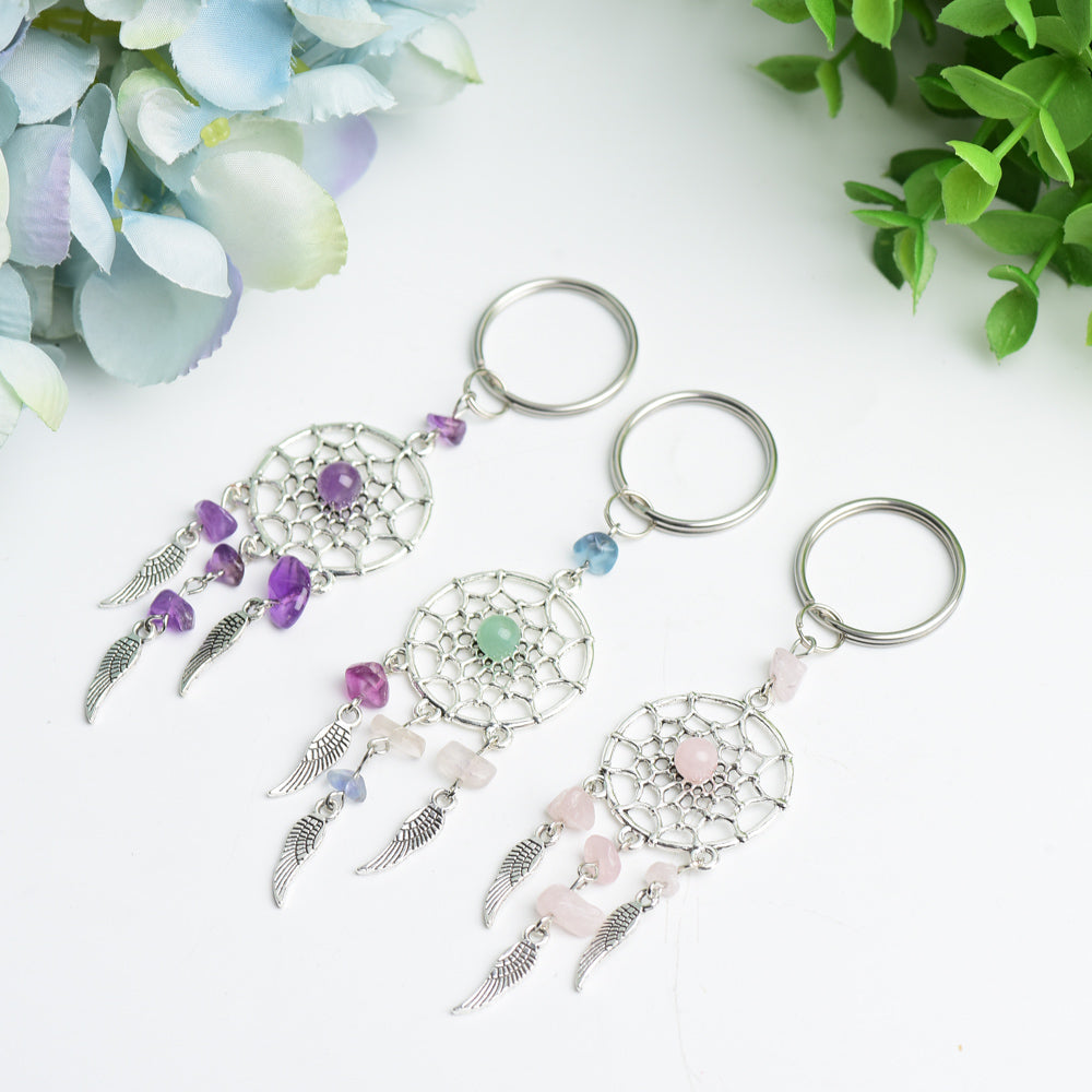 Crystal Healing Car Hanging Keychain with Evil Eye Protection