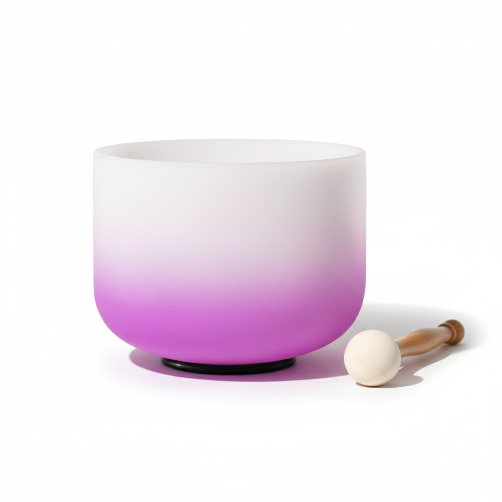 Crystal Singing Bowl - Crown Chakra B Note Meditation Bowl