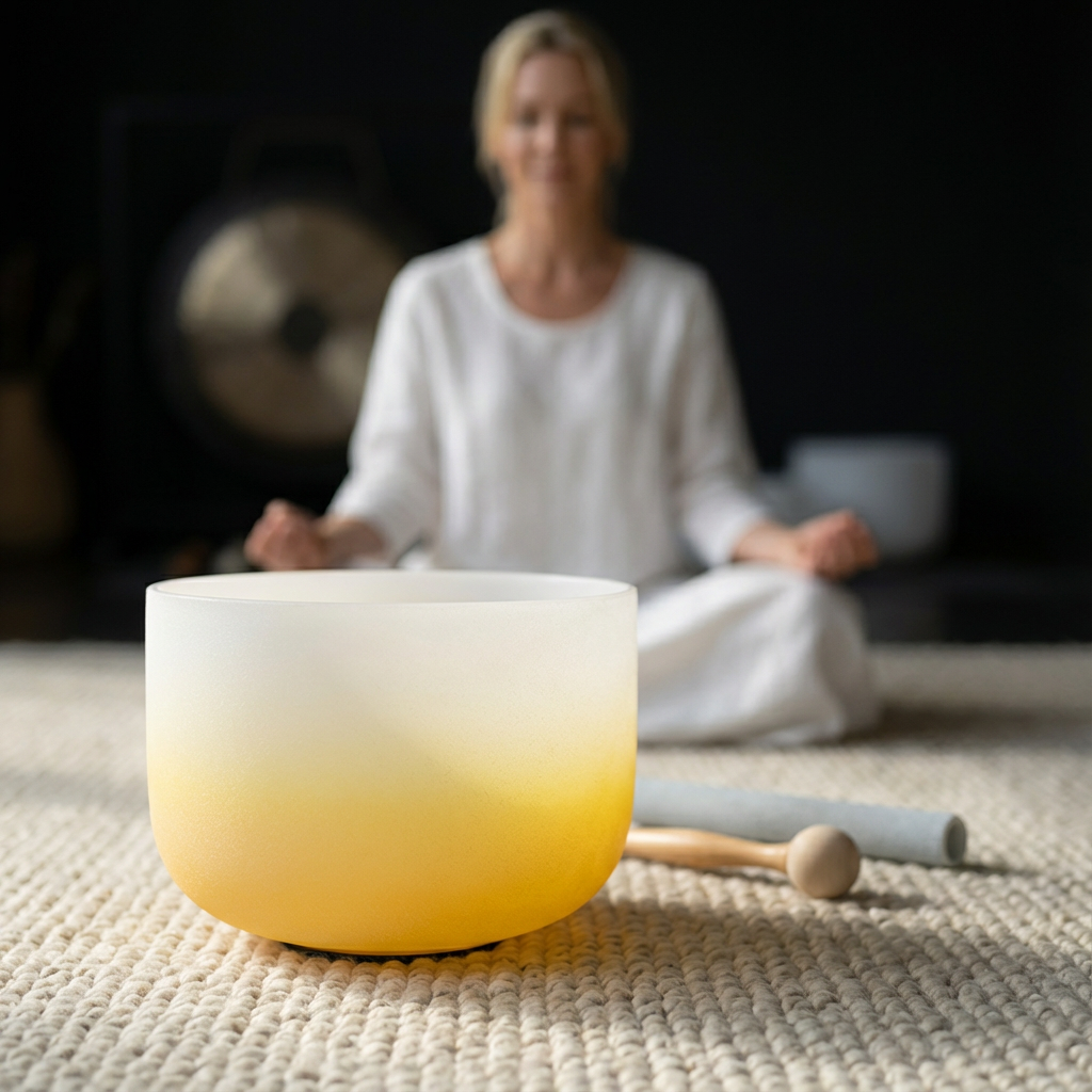 Crystal Singing Bowl E Note - Solar Plexus Sound Meditation