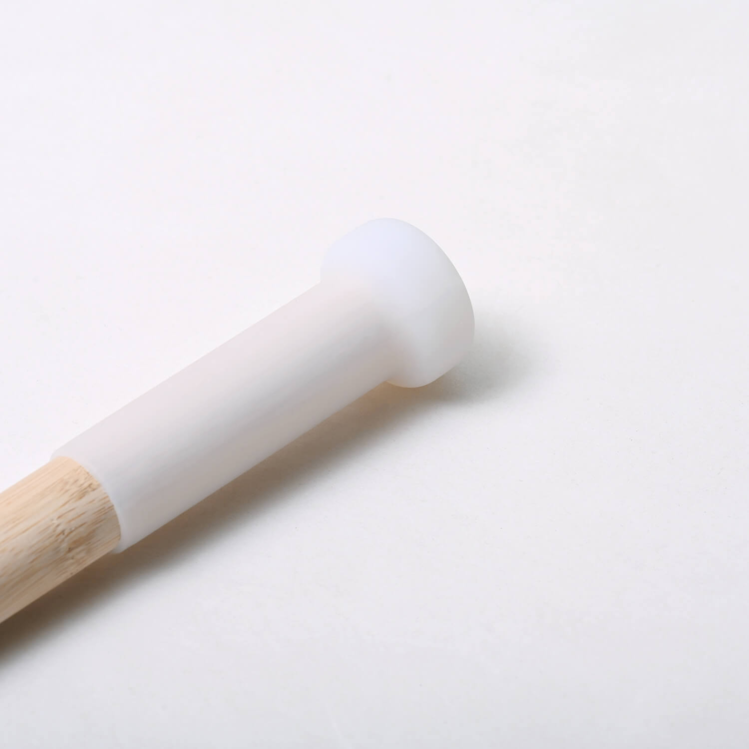 White chalk stick and wooden base for Crystal Singing Bowl Magic Mallet