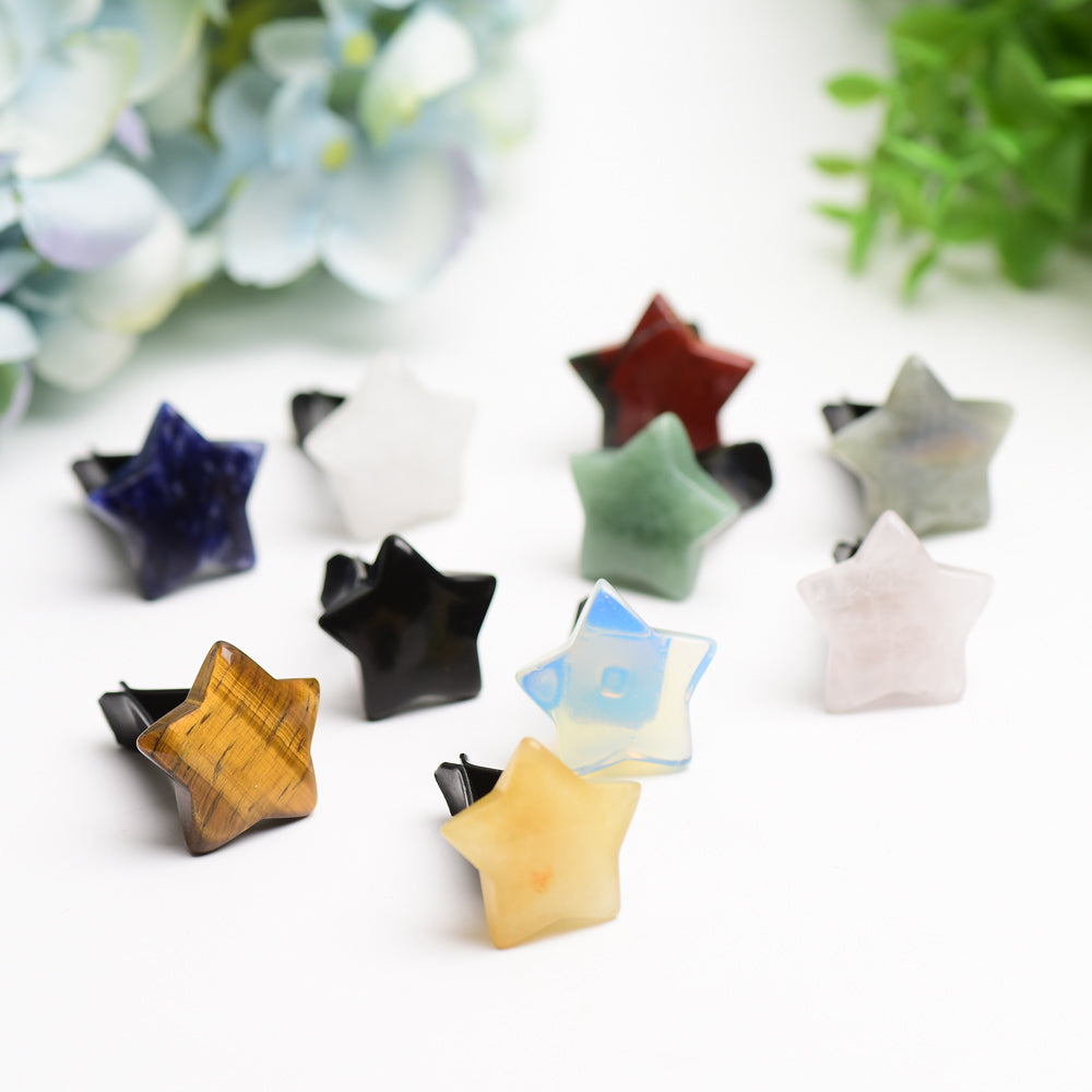 Crystal Star Healing Clip for Car Vent | Assorted Crystals