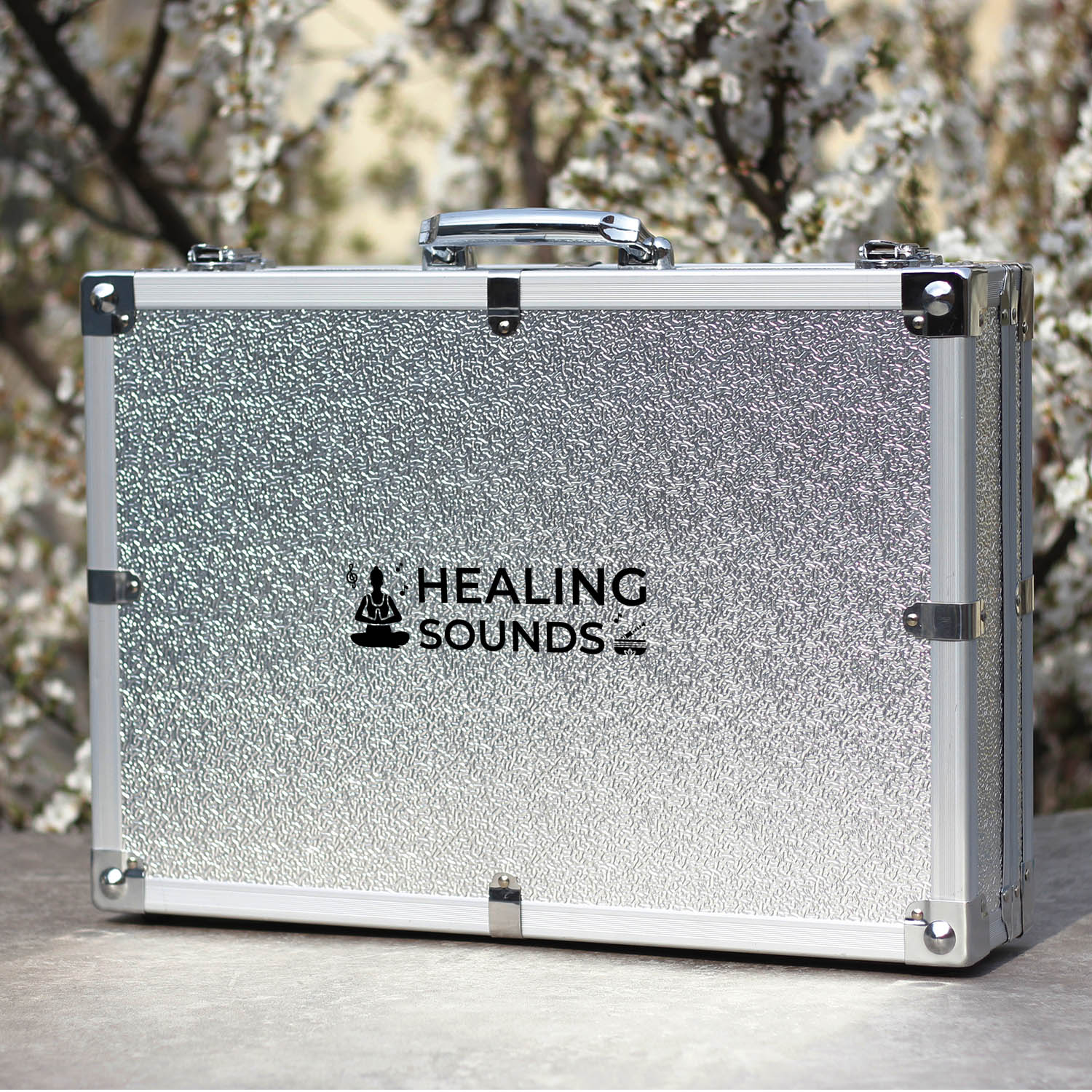 432 Hz Clear Crystal Tuning Fork Set with Box - 13pc - 10 mm