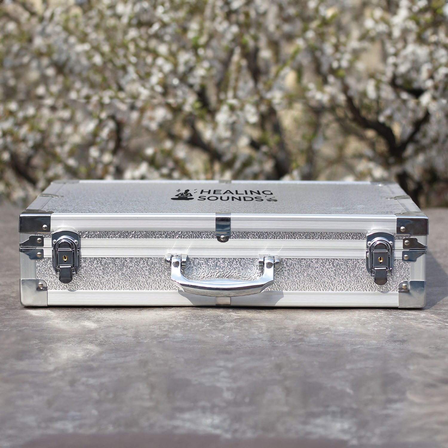 432 Hz Clear Crystal Tuning Fork Set with Box - 13pc - 10 mm