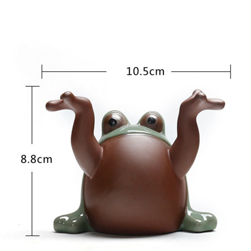 Cute Feng Shui Animal Figurine | Ceramic Lucky Frog Decor