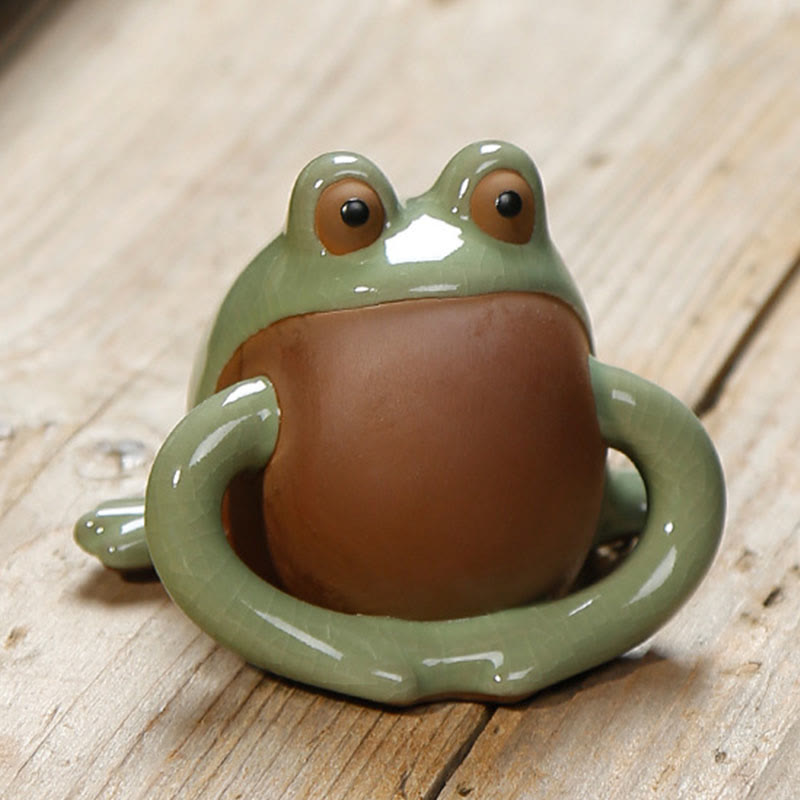 Cute Feng Shui Animal Figurine | Ceramic Lucky Frog Decor