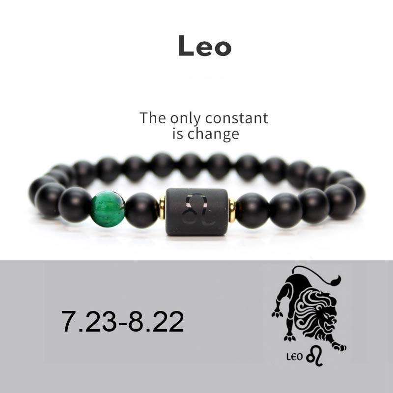 8mm Black Onyx Adjustable Chinese Zodiac Bracelet