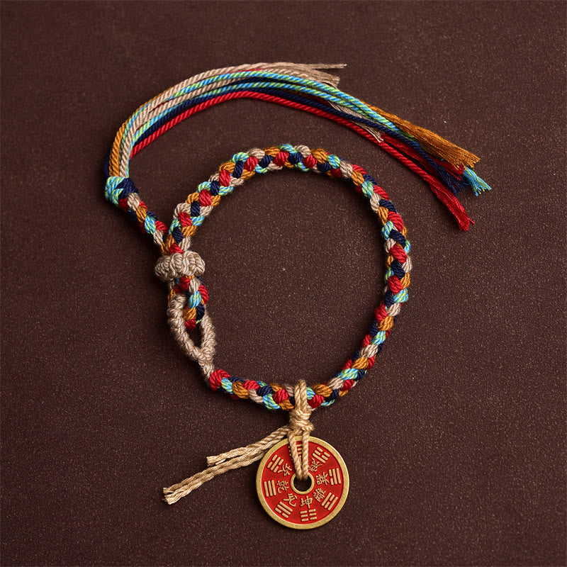 Bagua Harmony Multicolored Rope Yin Yang Bracelet