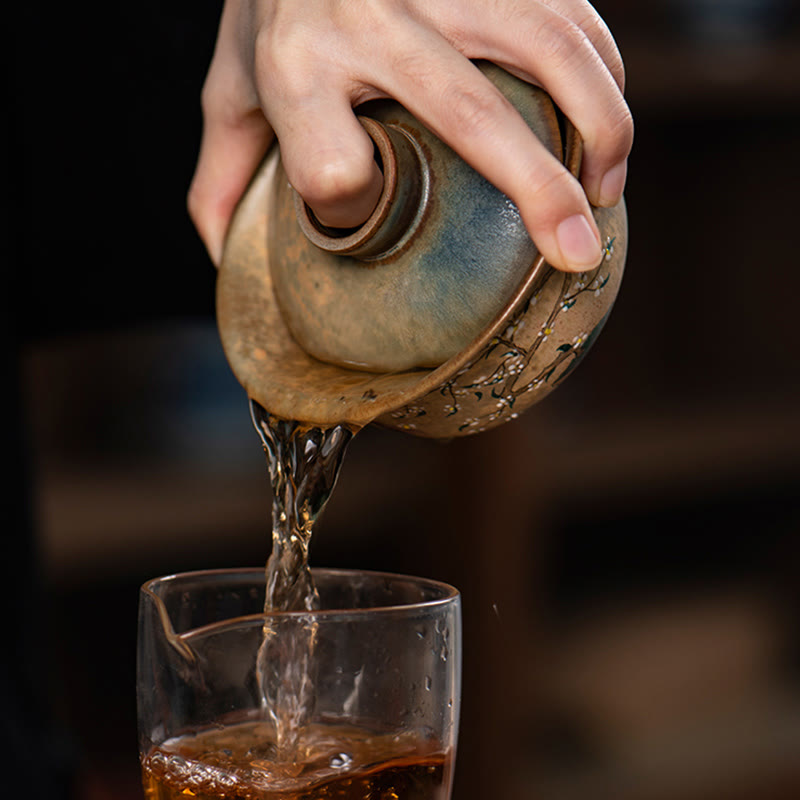 Hanfu Girl Porcelain Gaiwan Tea Cup 150ml Hand-Painted