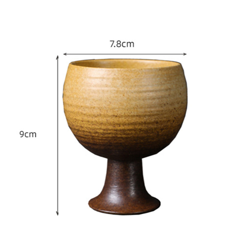 Ceramic Goblet Mug 170ml | Elegant Wine Style Tea Cup