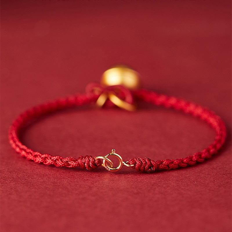 Fu Character Red String Bracelet for Luck & Happiness