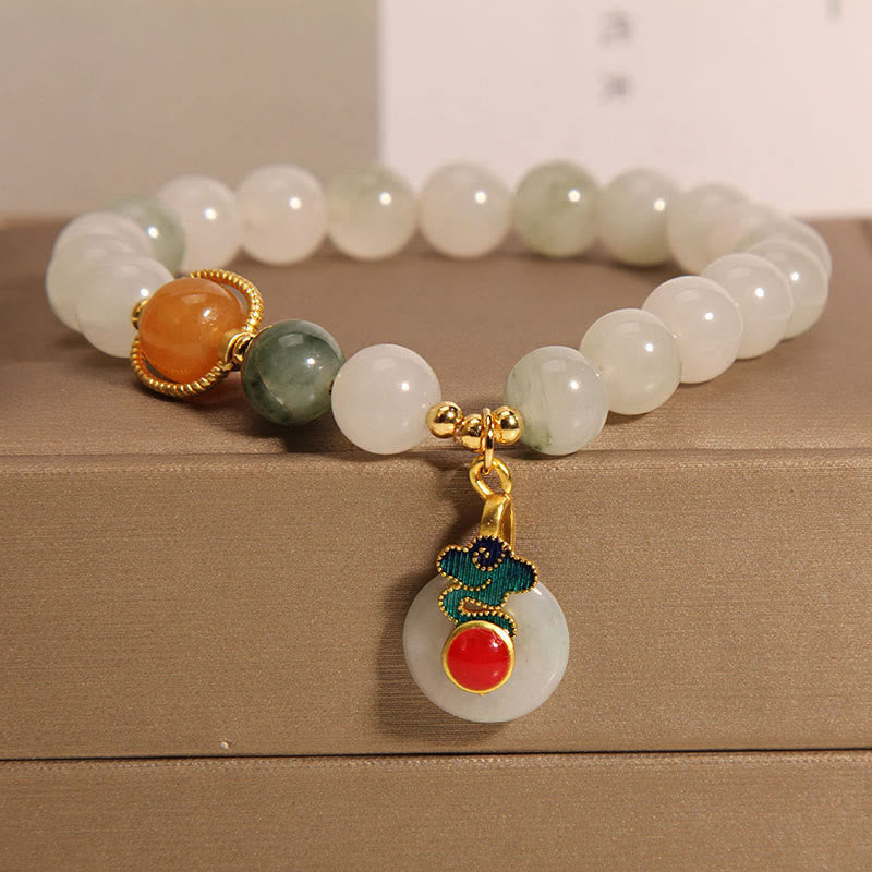 Jade Auspicious Clouds Prosperity Bracelet for Women