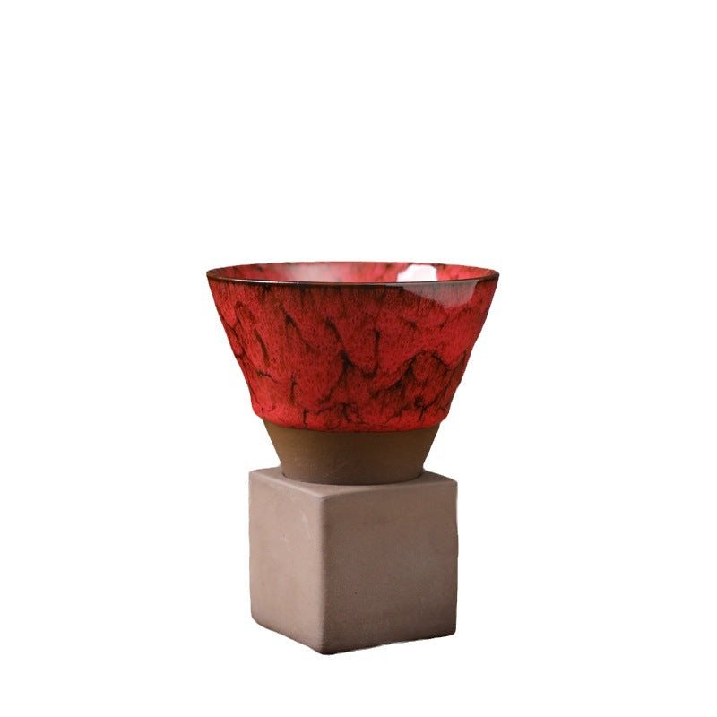 200ml Ceramic Kiln Change Coffee Mug for Zen Decor Rituals
