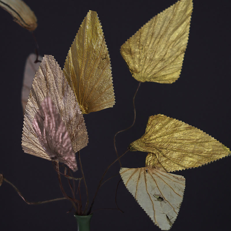 Dried Lotus Leaf Bouquet for Zen Home Decor Accent