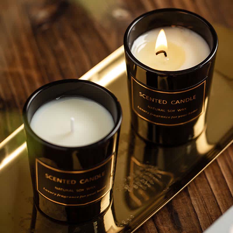 Meditation Scented Soy Wax Candle Blue Bell Pear Freesia