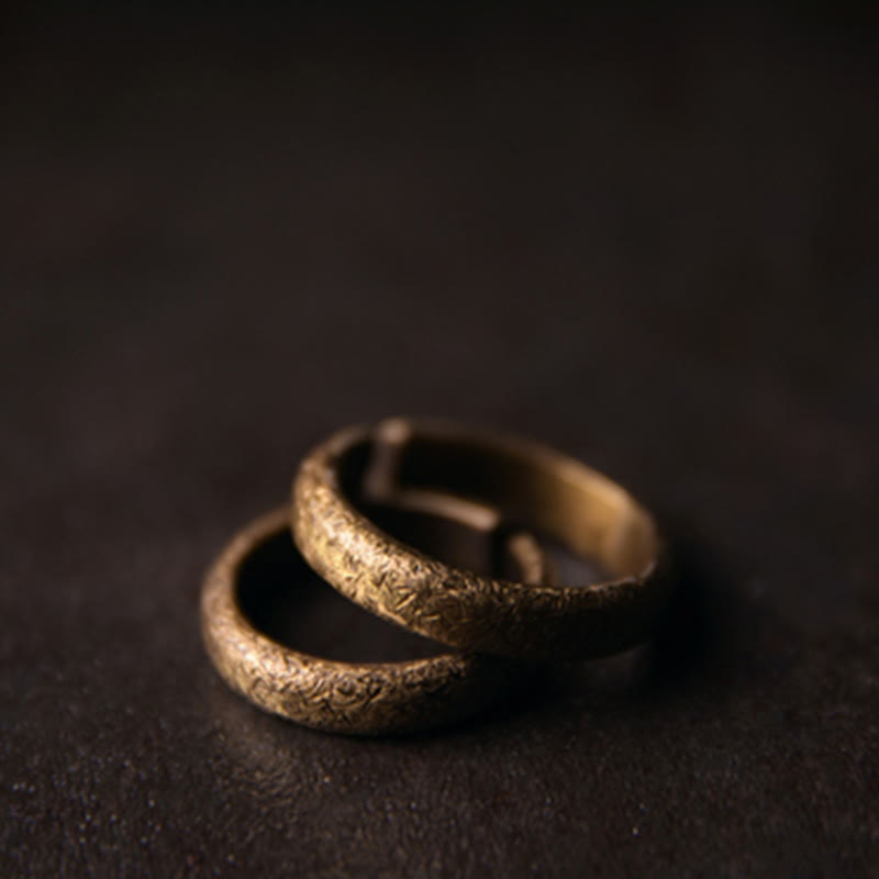 Copper Tibetan Vintage Adjustable Luck Couple Ring