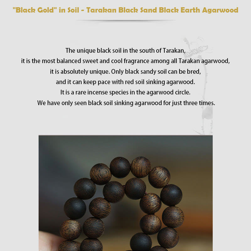 8mm Agarwood Mala Bracelet for Protection & Balance