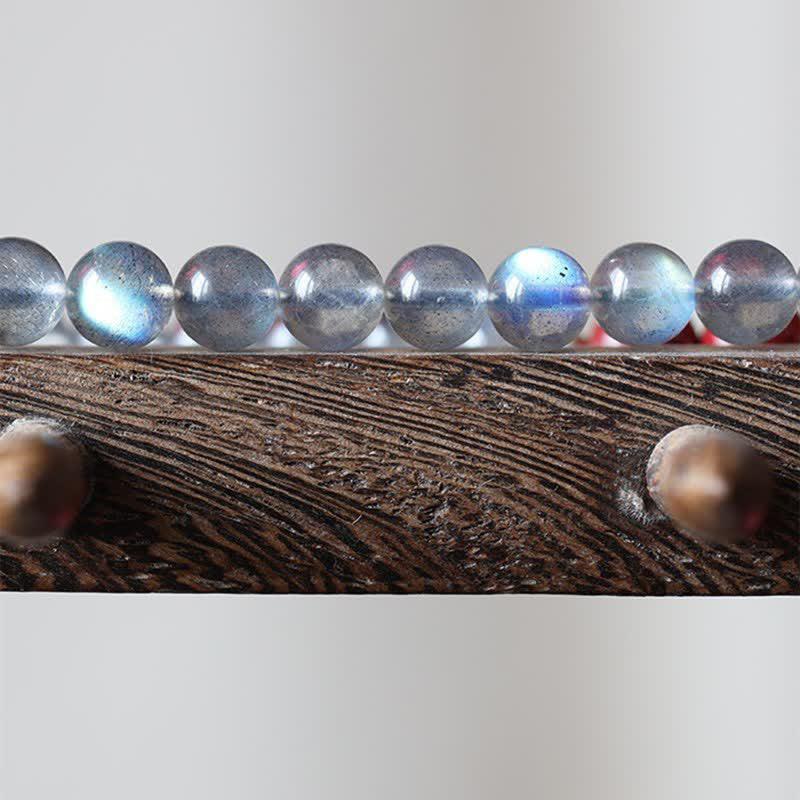 Natural Moonstone Cinnabar 6mm Phone Decoration for Calm & Positivity