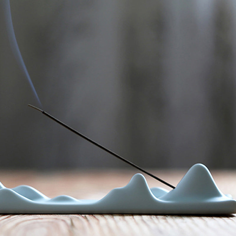 Mountain Cloud Ceramic Incense Holder for Meditation Balance
