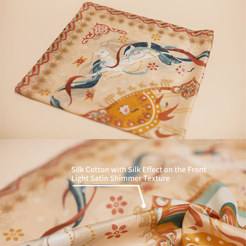 100% Mulberry Silk Scarf Inspired by Riyue Mountain | Tibetan Scarves