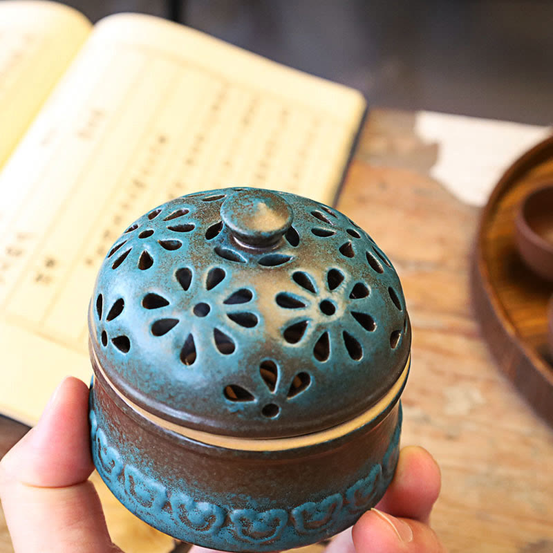 8.5cm Ceramic Incense Burner for Meditation and Relaxation