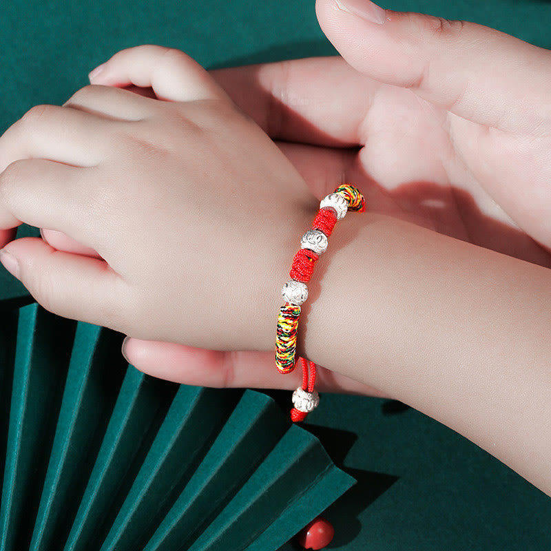 925 Sterling Silver Red String Bracelet Kids | Strength & Protection