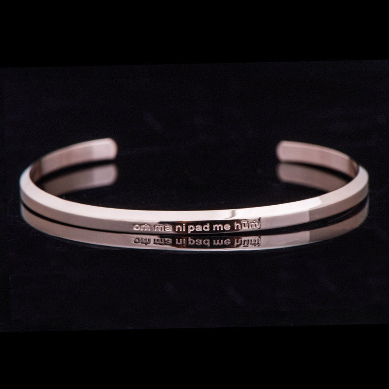 Six True Words Titanium Steel Om Mani Padme Hum Bracelet