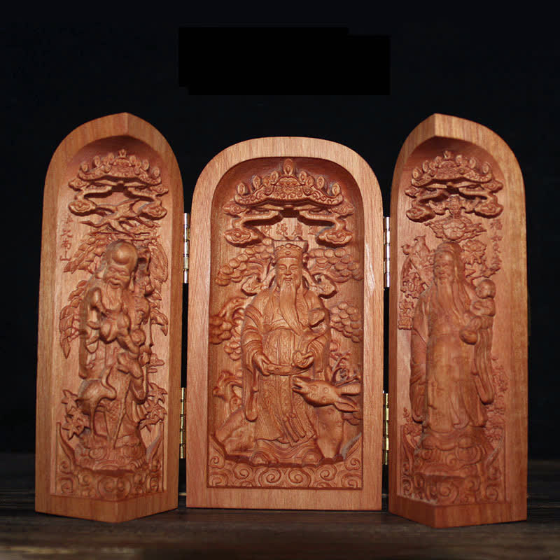 Cherry Wood Avalokitesvara Kwan Yin Buddha Altar Decoration