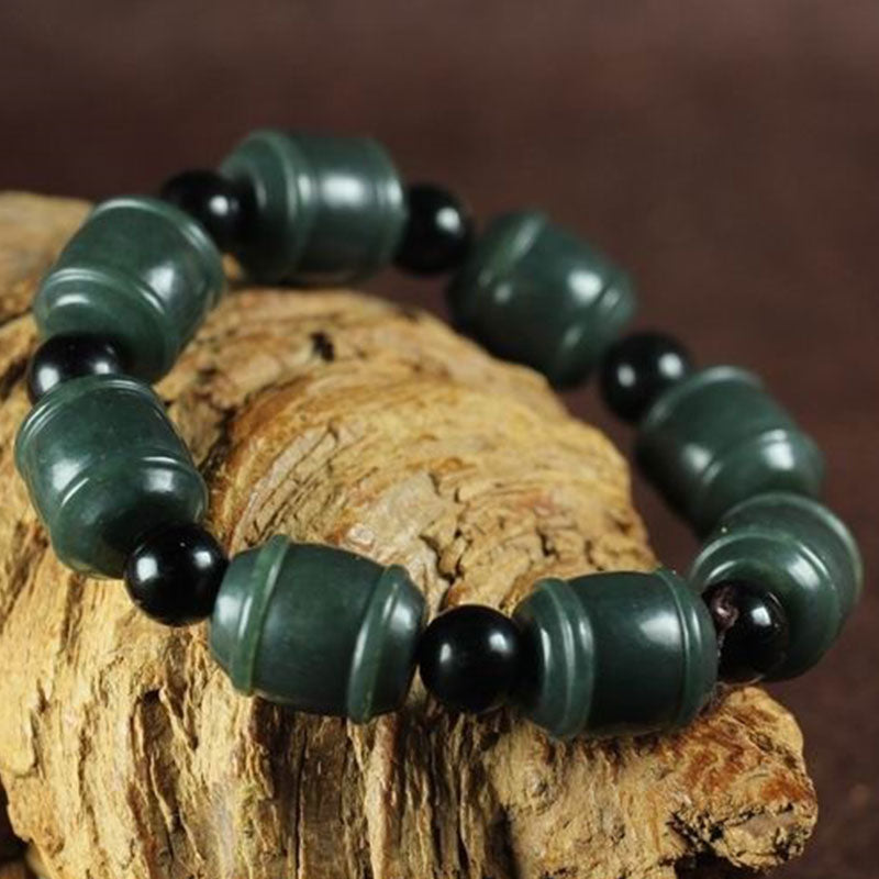 18mm Cyan Jade Cure Bracelet for Success & Healing