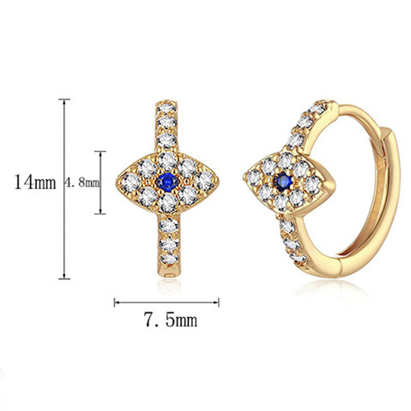 Sterling Silver Evil Eye Stud Earrings | Protection Symbol