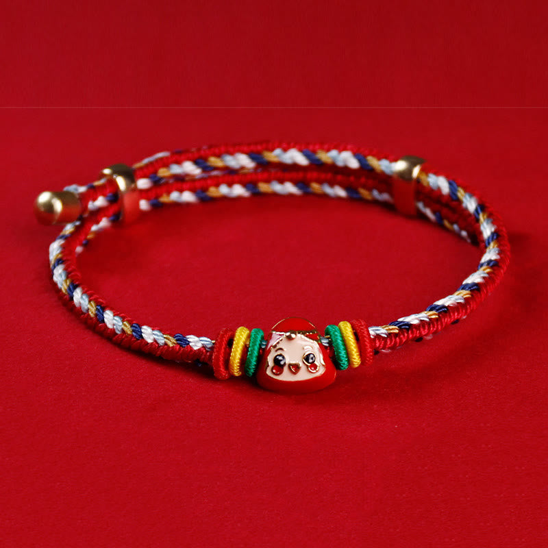 Colorful Rope Fu Character Luck Handmade Bracelet