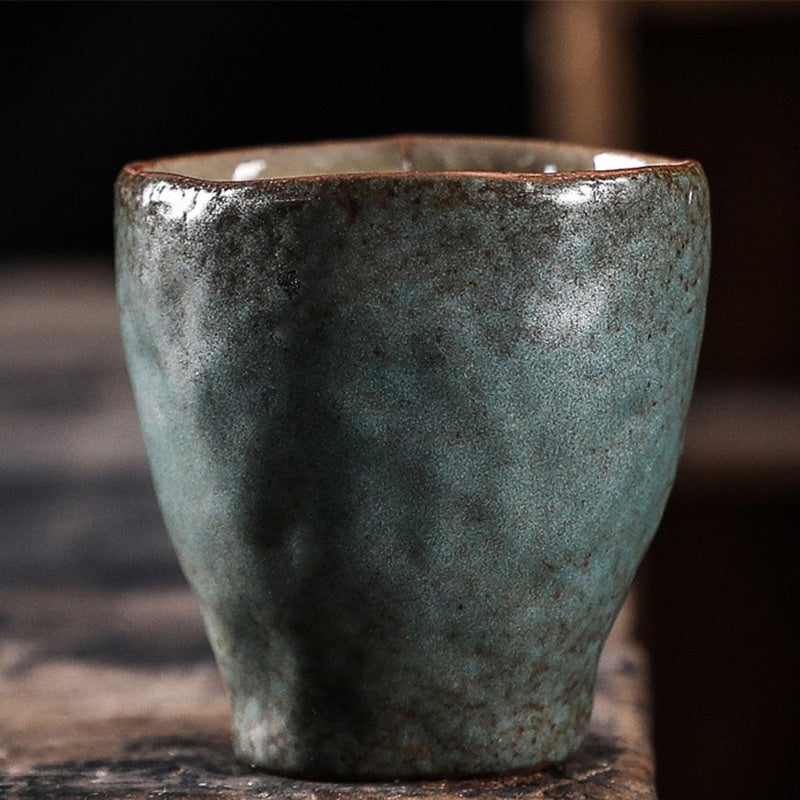 Lotus Pod Leaf Flower Ceramic Kung Fu Tea Cup 110ml