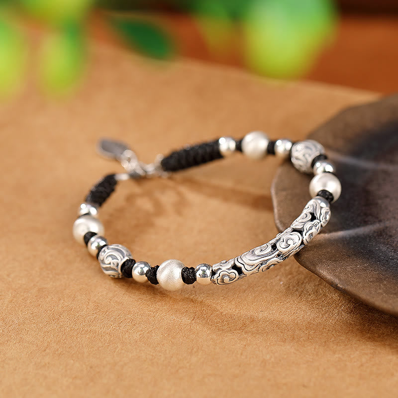 Copper & 999 Sterling Silver Auspicious Cloud Spiritual Bracelet