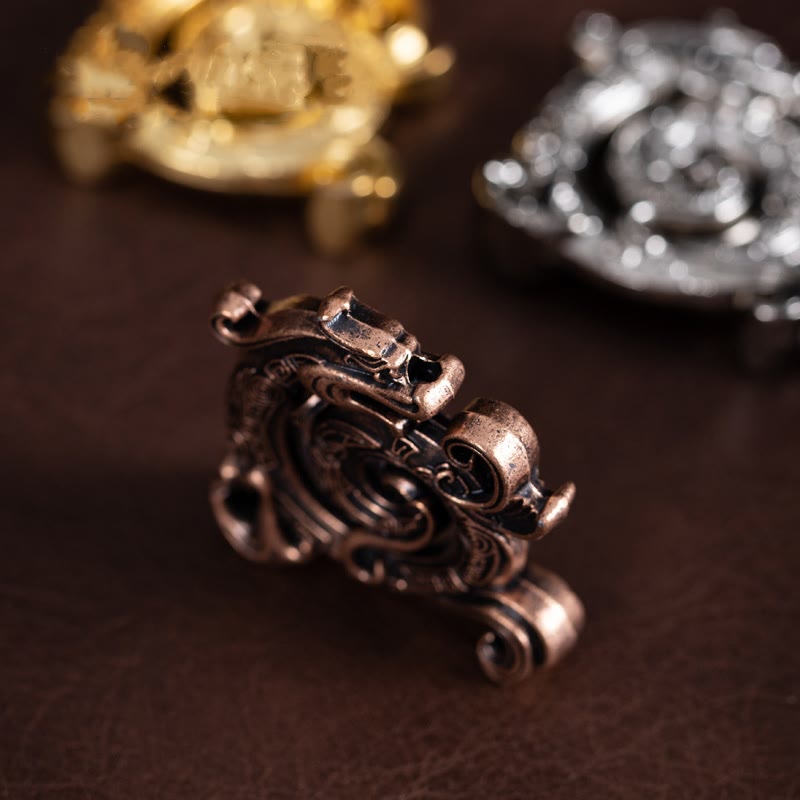 Mini Dragon Pattern Zinc Alloy Incense Burner 4x3.7cm