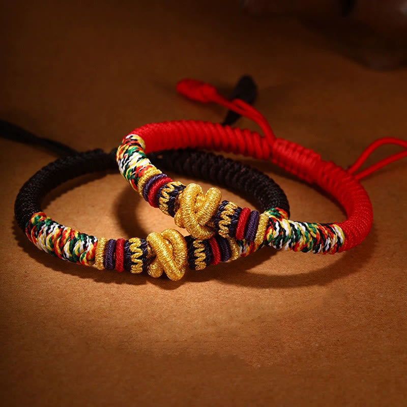 925 Sterling Silver Om Mani Padme Hum King Kong Knot Faith Bracelet