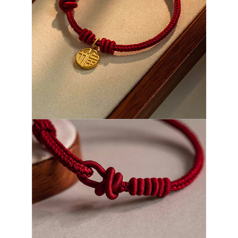 Handmade Eight Thread Red String Bracelet for Luck & Protection