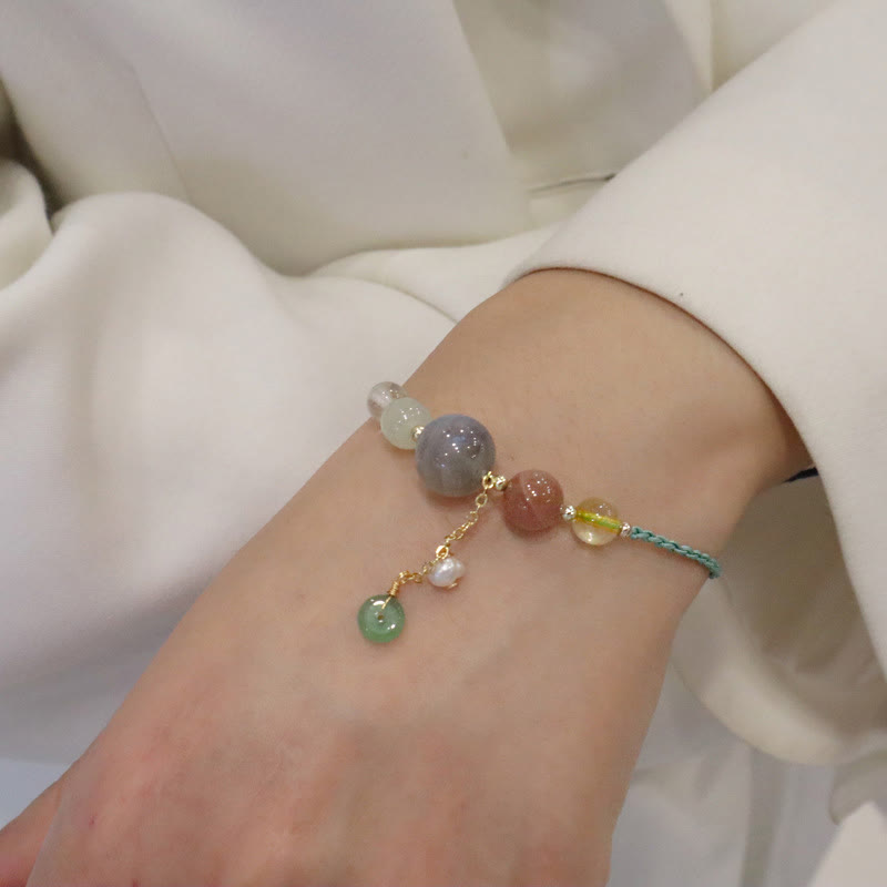 Moonstone Bracelet with Peace Buckle | Healing Harmony & Balance