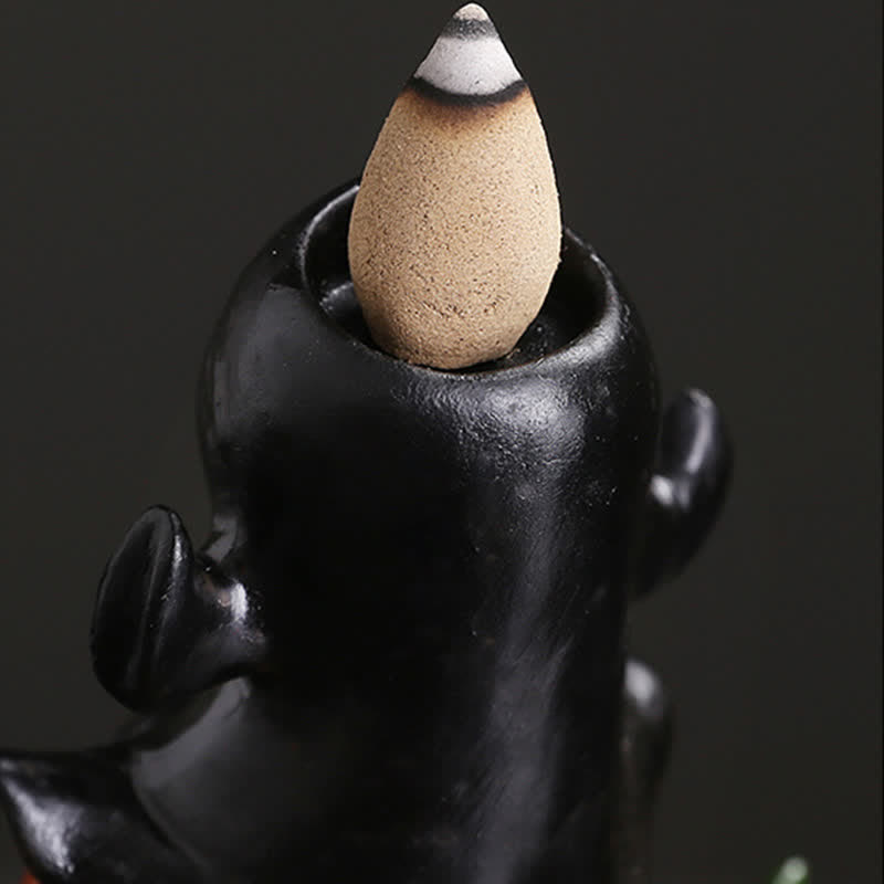 Halloween Pumpkin Resin Backflow Incense Burner Decor