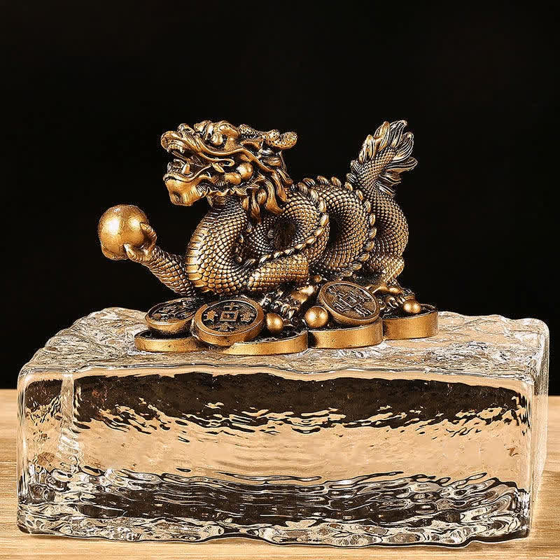 Feng Shui Dragon Copper Coin Decoration | Wealth & Luck