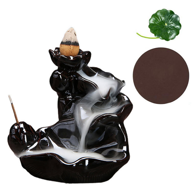 Handcrafted Ceramic Waterfall Backflow Incense Burner