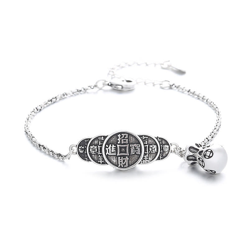 Copper Coin Money Bag Spiritual Bracelet for Wealth & Luck