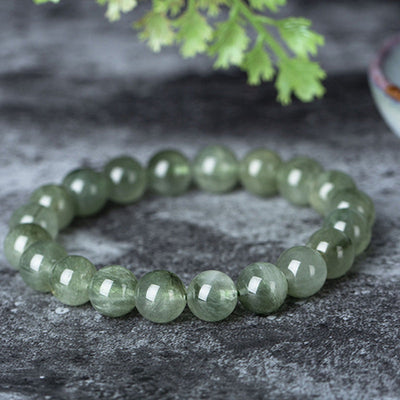 8mm Green Crystal Spiritual Bracelet for Wealth & Protection