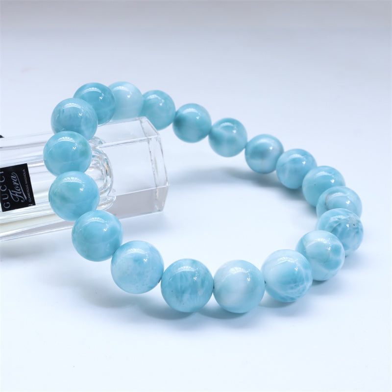 Larimar Wisdom Confidence Bracelet 8mm Natural Stone