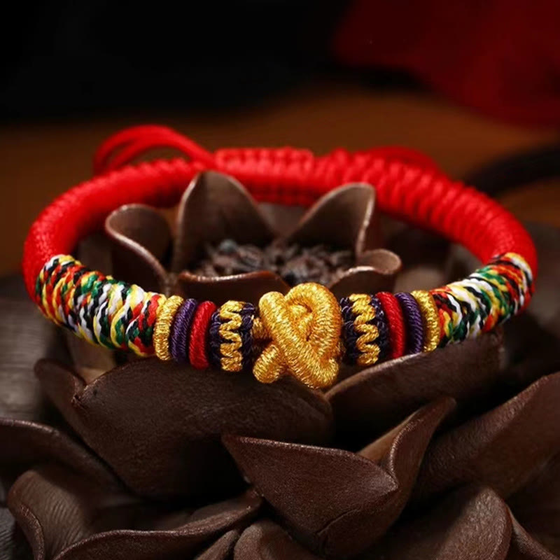 925 Sterling Silver Om Mani Padme Hum King Kong Knot Faith Bracelet