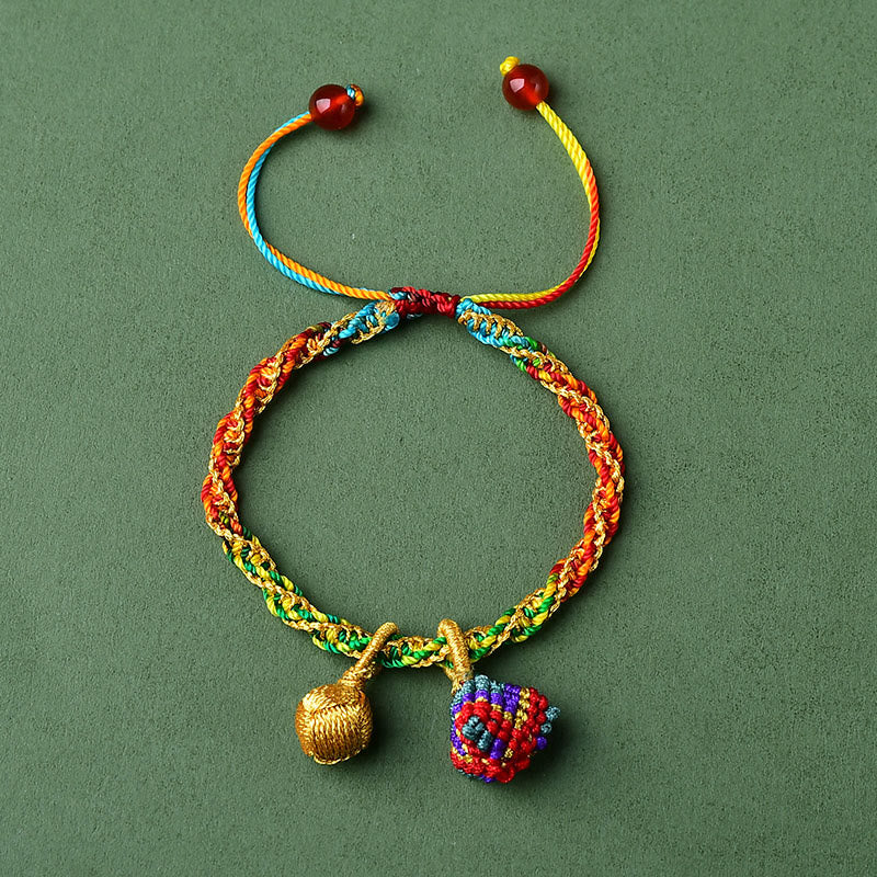 Unisex Colorful Red String Charm Bracelet for Luck & Protection